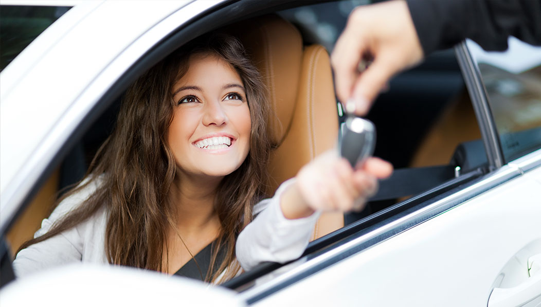 Young Lady Buying a Car